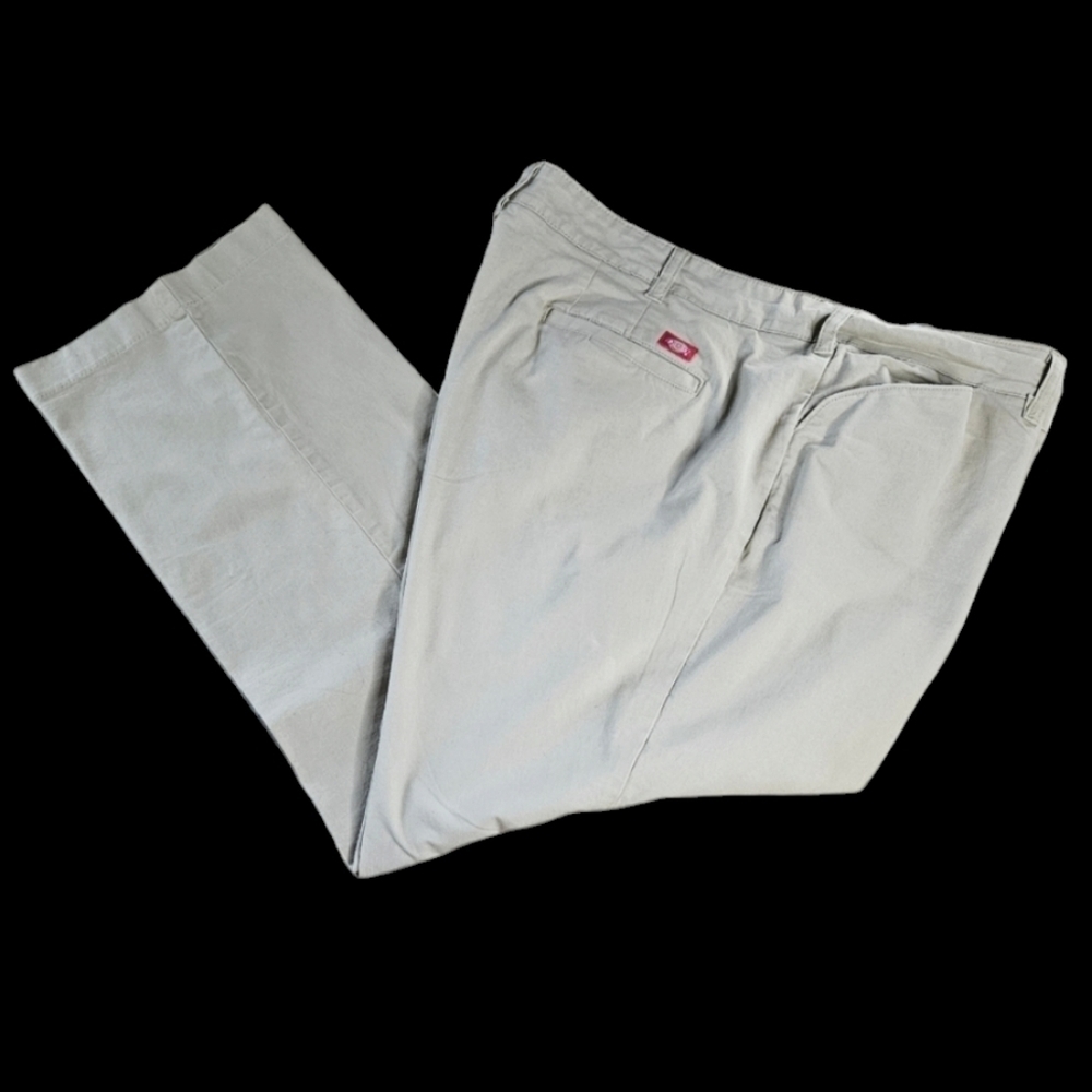 Dickies for Women high rise khakis straight leg zip front